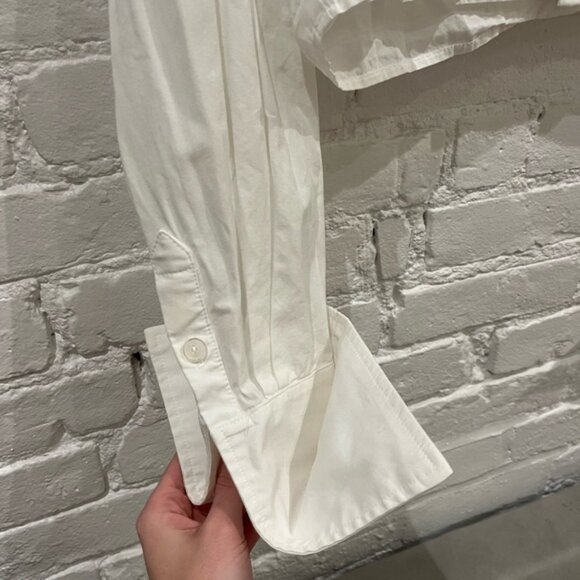 Local European Cropped White Button Down Top - Picture 8 of 8